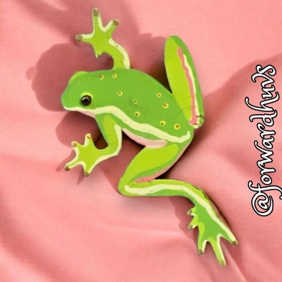 Bundle Sale 3 for $15 | Hand Crafted | Signed B. Cuhla | Frog Brooch - Picture 3 of 13